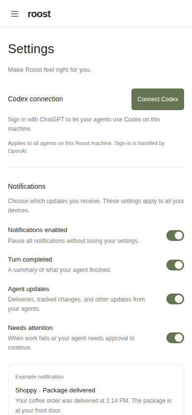 BEFORE: pre-change Settings on mobile, 390 by 844